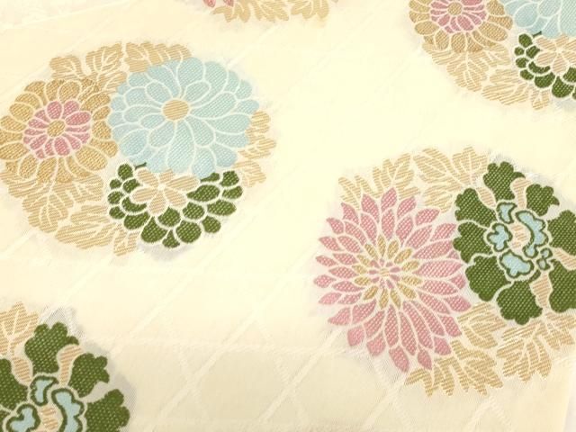 平和屋本店▼夏物　打敷　内敷　4点セット　紗　花丸文　法衣　寺院　仏具　仏教　僧侶　神職　装束　AABN1205ja