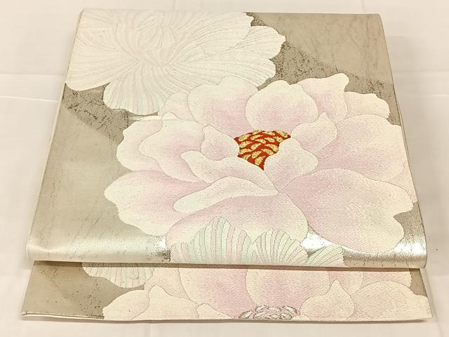 平和屋着物◎六通柄袋帯　唐織　舞花文　金銀糸　正絹　逸品　AABN1412dk