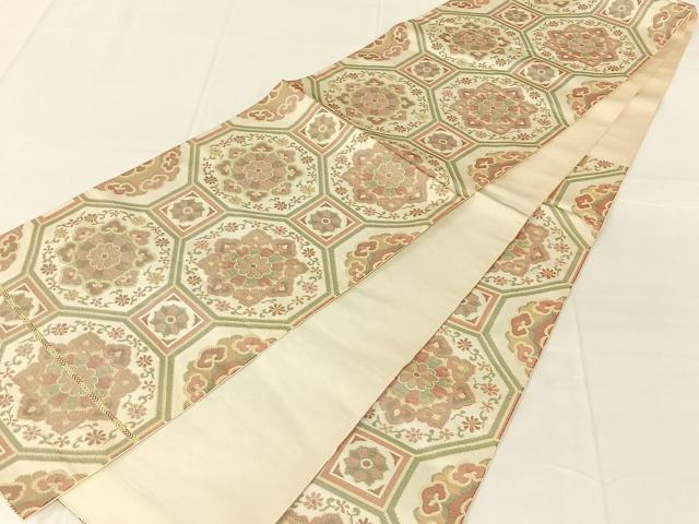 平和屋着物◎六通柄袋帯　文錦類名物裂　正絹　逸品　AABN1416dk