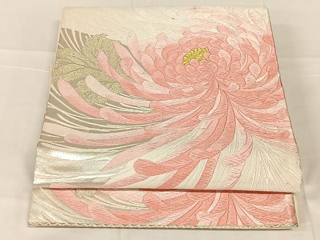 平和屋着物◎六通柄袋帯　唐織　乱菊　金銀糸　正絹　逸品　AABN1420dk