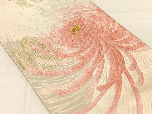 平和屋着物◎六通柄袋帯　唐織　乱菊　金銀糸　正絹　逸品　AABN1420dk