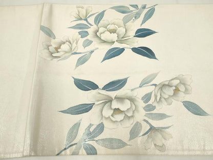 平和屋着物◎太鼓柄袋帯　作家物　花鳥文　金彩　正絹　逸品　AABN1468ou