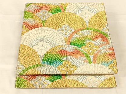 平和屋着物◎六通柄袋帯　松　金銀糸　正絹　逸品　AABN1484dk