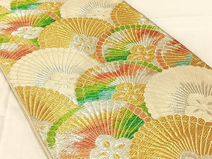 平和屋着物◎六通柄袋帯　松　金銀糸　正絹　逸品　AABN1484dk