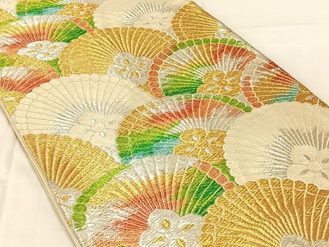 平和屋着物◎六通柄袋帯　松　金銀糸　正絹　逸品　AABN1484dk