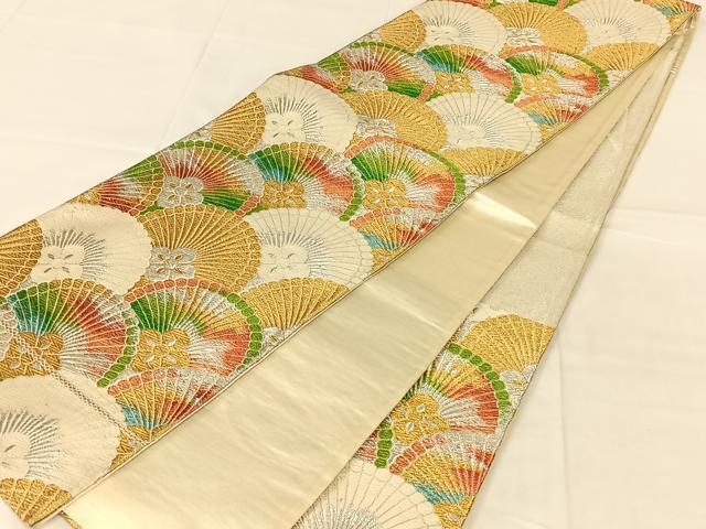 平和屋着物◎六通柄袋帯　松　金銀糸　正絹　逸品　AABN1484dk