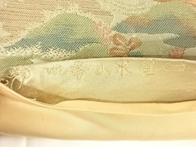 平和屋着物◎六通柄袋帯　四季山水図　金糸　正絹　逸品　AABN1491dk