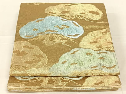 平和屋着物◎六通柄袋帯　若松文　金銀糸　正絹　逸品　AABN1497dk