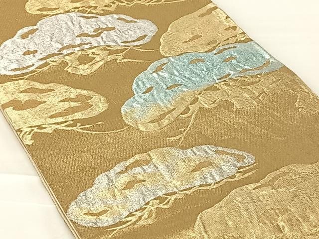 平和屋着物◎六通柄袋帯　若松文　金銀糸　正絹　逸品　AABN1497dk