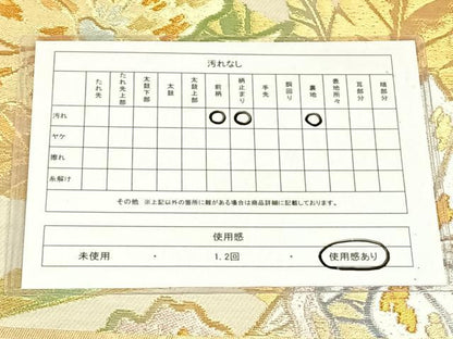 平和屋着物◎六通柄　本袋帯　草花文　金銀糸　正絹　逸品　AABN1498dk