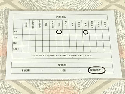 平和屋着物◎六通柄袋帯　唐織　花菱文　銀糸　正絹　逸品　AABN1499dk