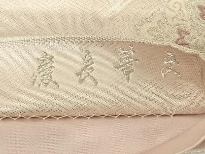 平和屋着物◎六通柄袋帯　慶長華文　銀糸　正絹　逸品　AABN1505dk