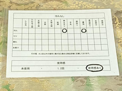 平和屋着物◎六通柄袋帯　鳳凰花文　金銀糸　正絹　逸品　AABN1508dk