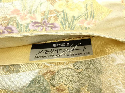 平和屋着物◎六通柄袋帯　唐織　地紙花文　金銀糸　正絹　逸品　AABN1525ou