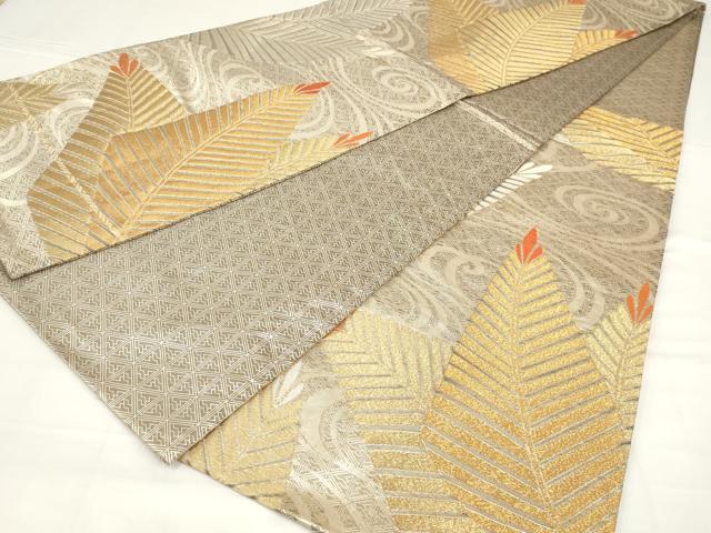 平和屋着物◎佐賀錦　六通柄袋帯　松　金銀糸　正絹　逸品　AABN1526ou
