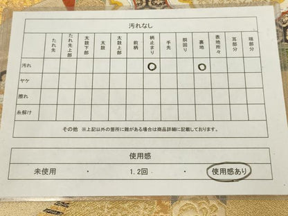 平和屋着物◎六通柄袋帯　法隆寺天井文　金銀糸　正絹　逸品　AABN1558ou