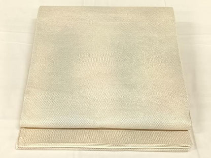 平和屋着物◎本場筑前博多織　六通柄袋帯　霞文　銀糸　正絹　逸品　AABN1563dk