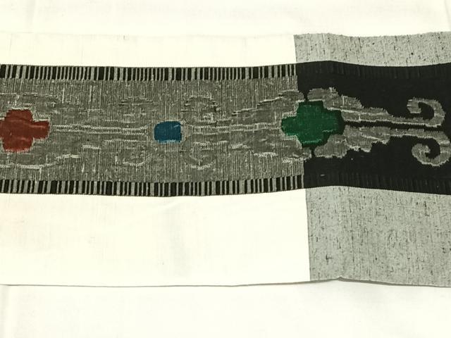 平和屋着物◎九寸名古屋帯　紬地　花鳥文　正絹　逸品　AABN1583dk