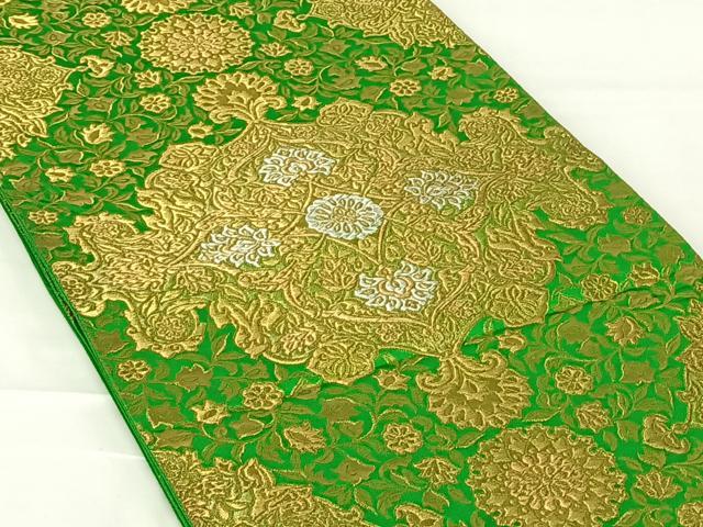平和屋着物◎西陣　服部織物謹製　六通柄袋帯　オリエント更紗　金銀糸　正絹　逸品　AABN1587dk