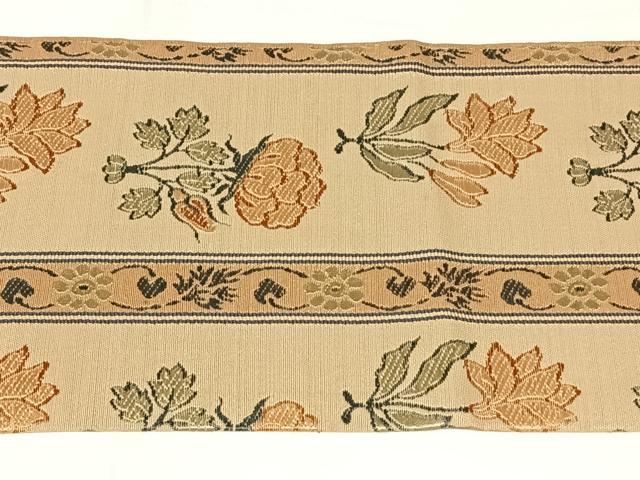 平和屋着物◎八寸名古屋帯　花間道　正絹　逸品　AABN1591dk