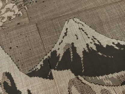 平和屋着物●本場大島紬　訪問着　7マルキ　立波文　正絹　逸品　AABN1601ph