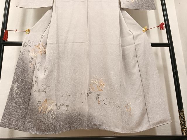平和屋着物●訪問着　飛鳥葡萄唐草文　暈し染め　金彩　正絹　逸品　AABN1603ph