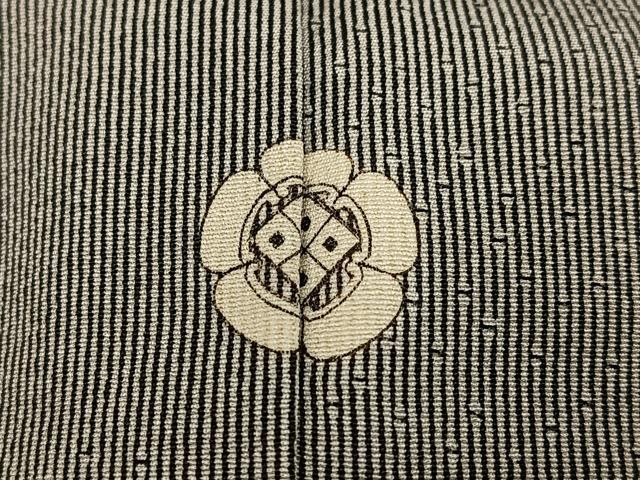 平和屋着物●伝統工芸士 砂川健一　江戸小紋　竹縞　市松　正絹　逸品　AABN1607ph