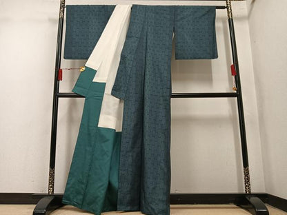 平和屋着物●都喜ヱ門　本場大島紬　9マルキ　発生練習　杉山スミ子作　藤絹織物謹製　証紙付き　正絹　逸品　AABN1609ph