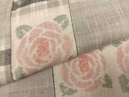 平和屋着物●上質な紬　花尽くし　正絹　逸品　未使用　AABN1611ph