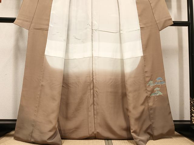 平和屋着物●訪問着　友禅　風景草花文　暈し染め　正絹　逸品　AABN1620ph