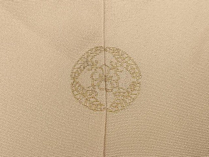 平和屋着物●銀座きしや　訪問着　駒刺繍　扇面花文　金彩　たとう紙付き　正絹　逸品　AABN1622ph