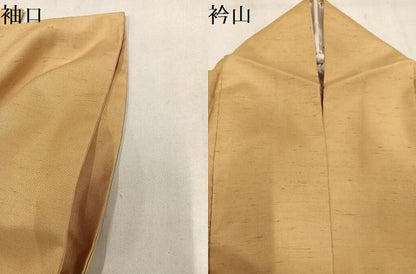 平和屋着物●上質な紬　色無地　枯色　正絹　逸品　AABN1625ph