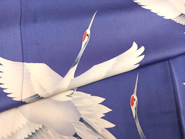 平和屋着物●豪華振袖　群れ鶴文　暈し染め　正絹　逸品　AABN1633ph