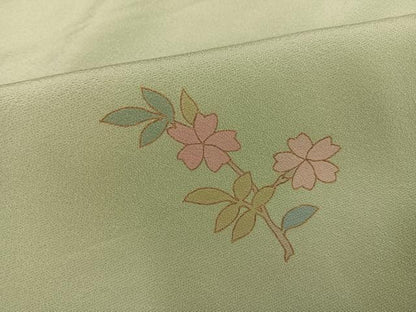 平和屋着物●中国三大刺繍　汕頭刺繍　スワトウ刺繍　訪問着　草花文　暈し染め　正絹　逸品　AABN1639ph