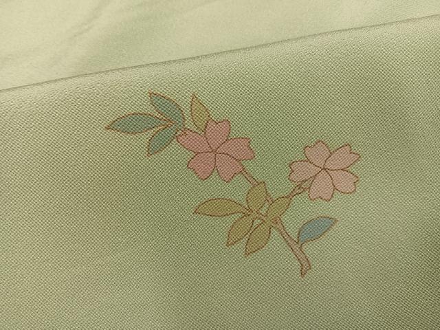 平和屋着物●中国三大刺繍　汕頭刺繍　スワトウ刺繍　訪問着　草花文　暈し染め　正絹　逸品　AABN1639ph