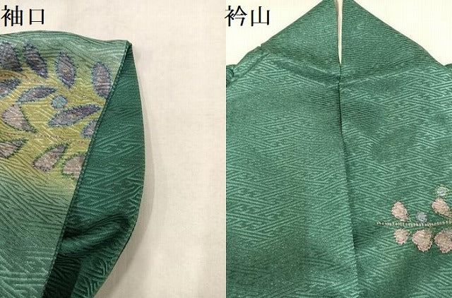 平和屋着物●訪問着　辻が花　暈し染め　金彩　正絹　逸品　AABN1645ph