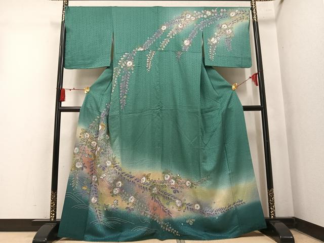 平和屋着物●訪問着　辻が花　暈し染め　金彩　正絹　逸品　AABN1645ph