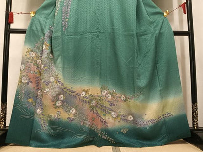 平和屋着物●訪問着　辻が花　暈し染め　金彩　正絹　逸品　AABN1645ph