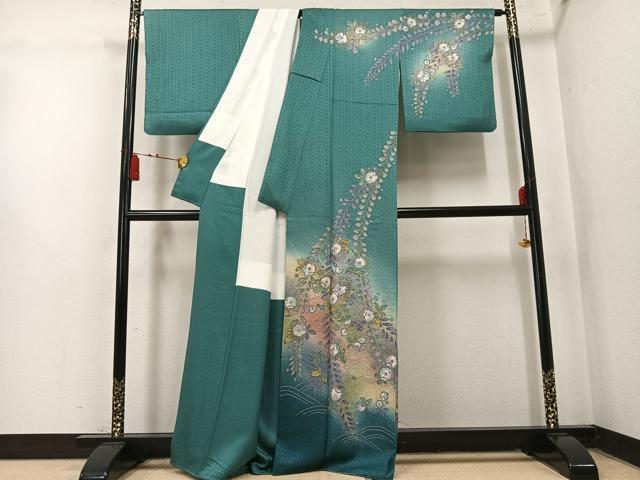 平和屋着物●訪問着　辻が花　暈し染め　金彩　正絹　逸品　AABN1645ph