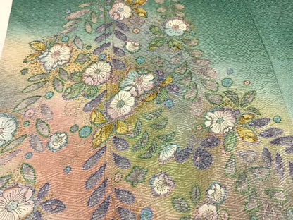平和屋着物●訪問着　辻が花　暈し染め　金彩　正絹　逸品　AABN1645ph