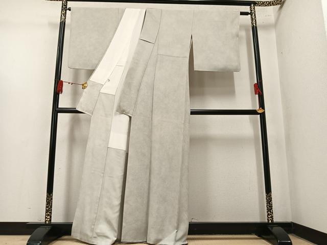 平和屋着物●上質な小紋　作家物　霞文　正絹　逸品　AABN1650ph