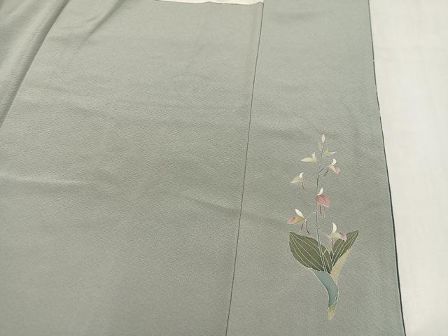 平和屋着物●十日町　加賀草木友禅の第一人者　田村哲彦　訪問着　草花文　暈し染め　正絹　逸品　AABN1653ph