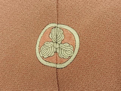 平和屋着物●上質な色無地　赤香色　正絹　逸品　AABN1662ph