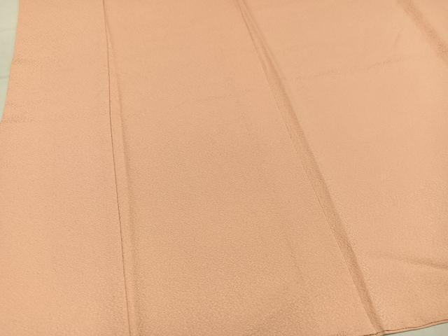 平和屋着物●上質な色無地　紋意匠　淡香色　正絹　逸品　AABN1663ph