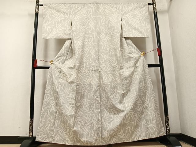 平和屋着物●本場大島紬　白大島　笹文　正絹　逸品　未使用　AABN1666ph
