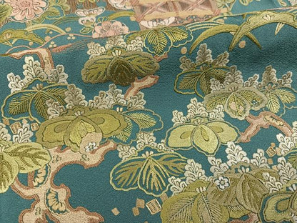 平和屋着物●豪華色留袖　作家物　総刺繍　花蝶文　正絹　逸品　AABN1667ph