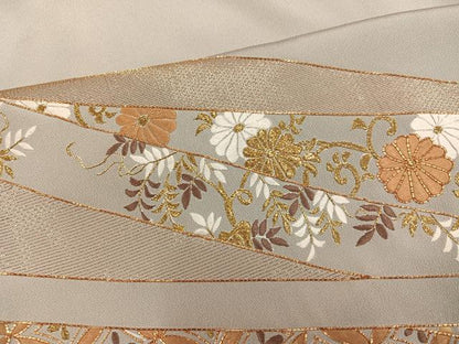 平和屋着物●豪華色留袖　総刺繍　駒刺繍　吉祥花唐草文　金糸　正絹　逸品　AABN1669ph