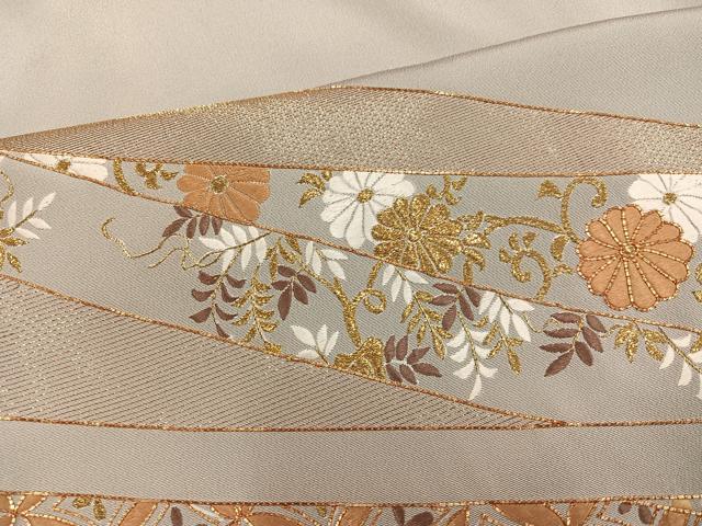 平和屋着物●豪華色留袖　総刺繍　駒刺繍　吉祥花唐草文　金糸　正絹　逸品　AABN1669ph