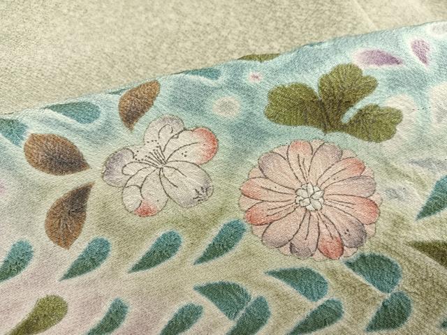 平和屋着物●訪問着　辻が花　絞り　暈し染め　仮絵羽　正絹　逸品　未使用　AABN1687ph