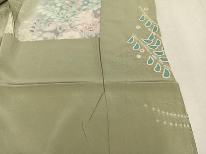 平和屋着物●訪問着　辻が花　絞り　暈し染め　仮絵羽　正絹　逸品　未使用　AABN1687ph